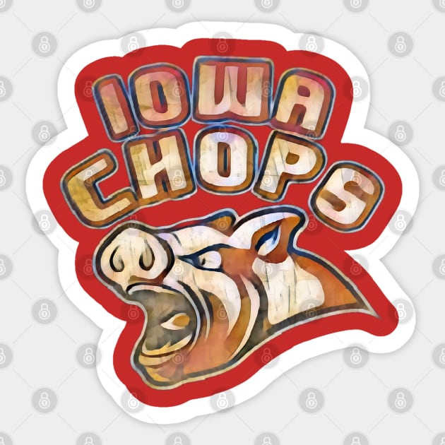 Iowa Chops Hockey Sticker by Kitta’s Shop
